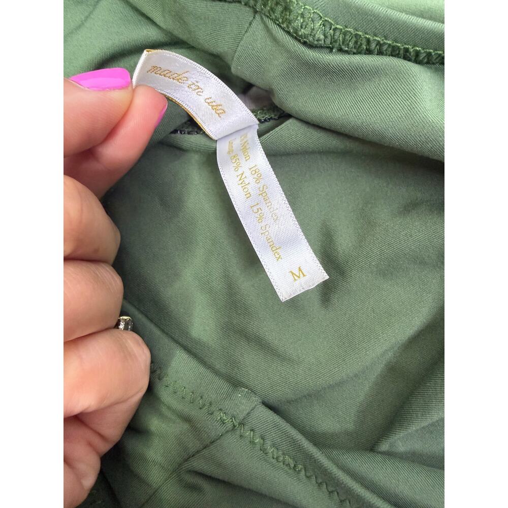 Helen Jon High Neck One Piece swimsuit In Fatigue Green Size Medium - Picture 4 of 5